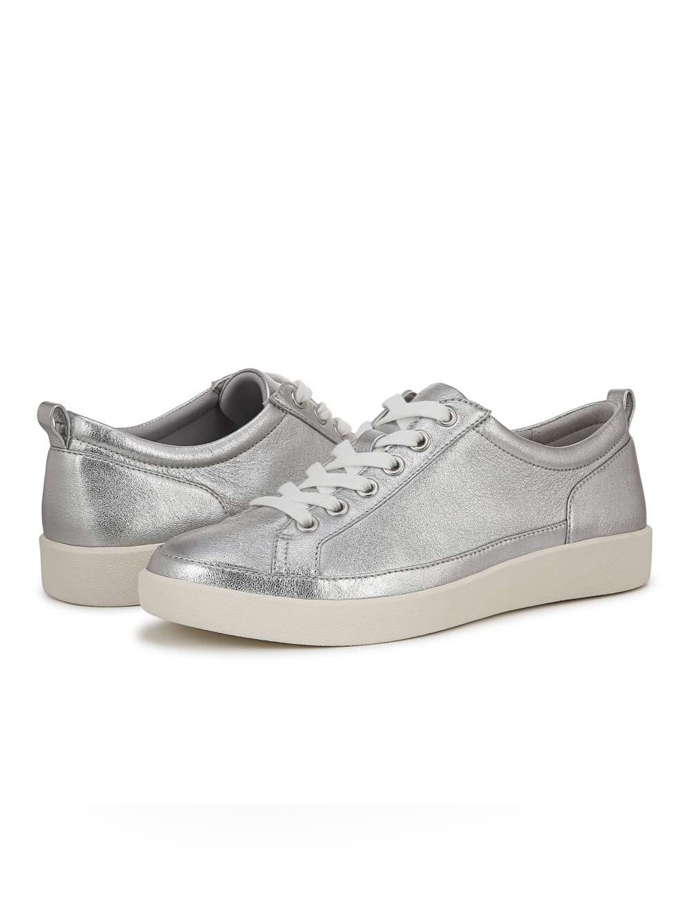 New Vionic Winny Lace-Up Casual Sneaker in Silver sz 12